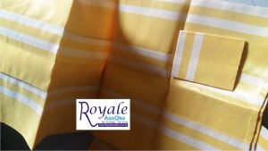 yellow asooke for couples asooke by royale asooke (08033235962)