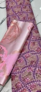 blush onion pink sego lace women lace for sale in Lagos